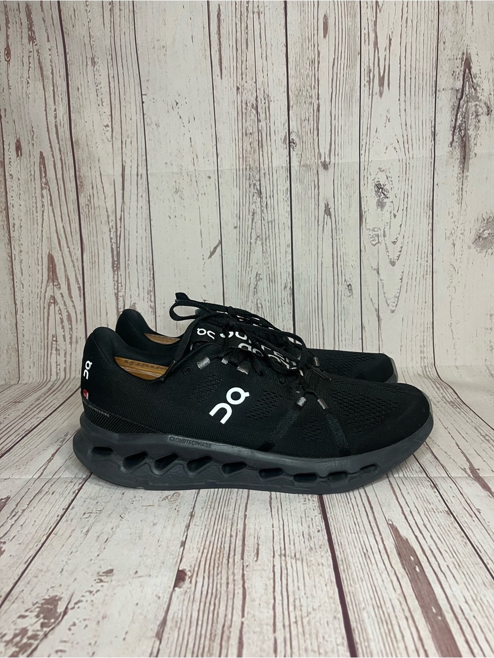 On Cloudsurfer Mens Trail Running Waterproof Black/Eclipse Shoes Sz 11